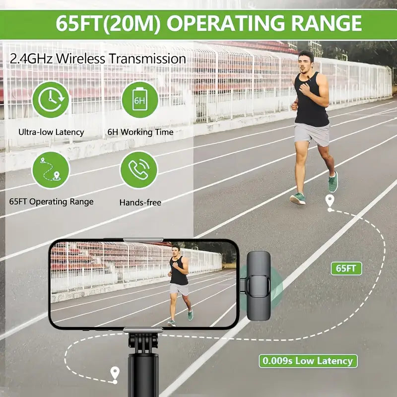 Wireless Lavalier Microphone – Clip-On Mic with Noise Reduction