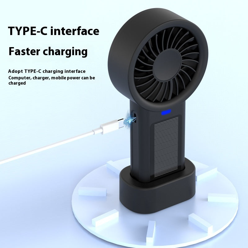 USB Mini Solar Charging Handheld Fan