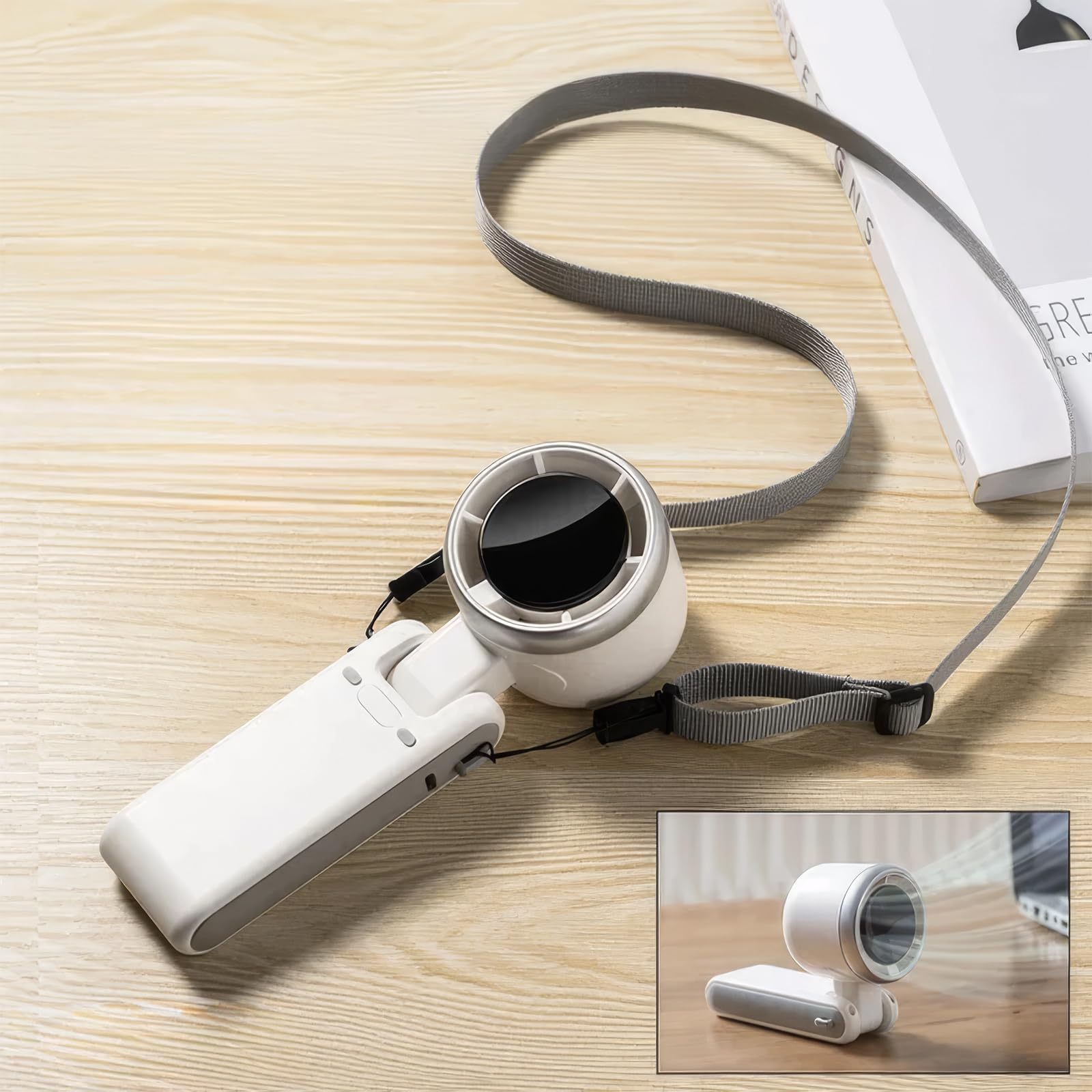 Hanging Neck Outdoor 180 Degree Folding Desktop Mini Fan Hand-held