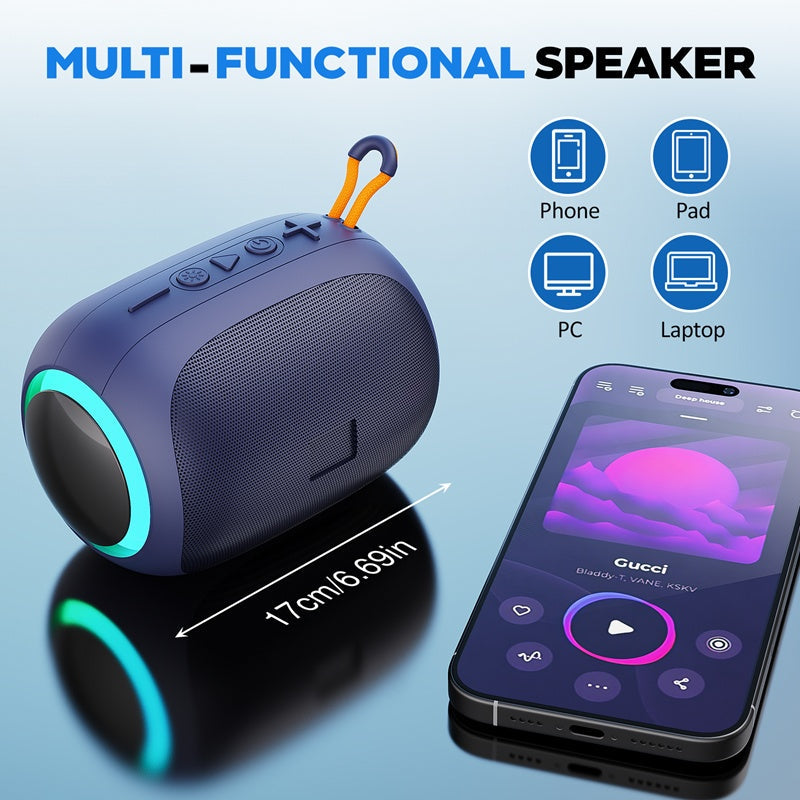 JYX L5 Portable Speaker & IPX7 Waterproof Bluetooth Speaker With LED