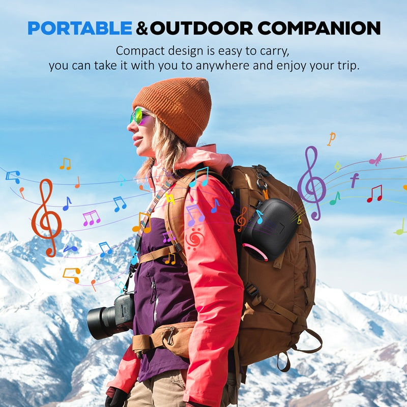 JYX L5 Portable Speaker & IPX7 Waterproof Bluetooth Speaker With LED