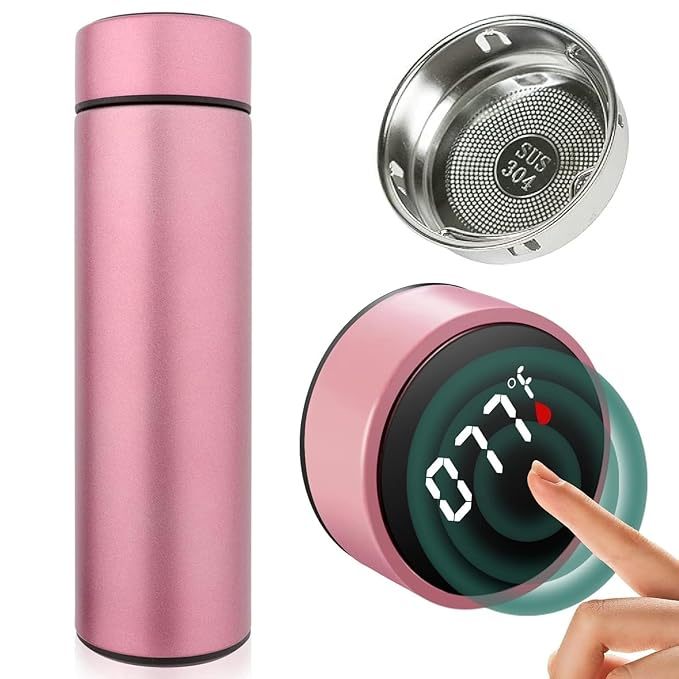500ml Hot & Cold Smart LED Temperature Display Water Bottle, Double